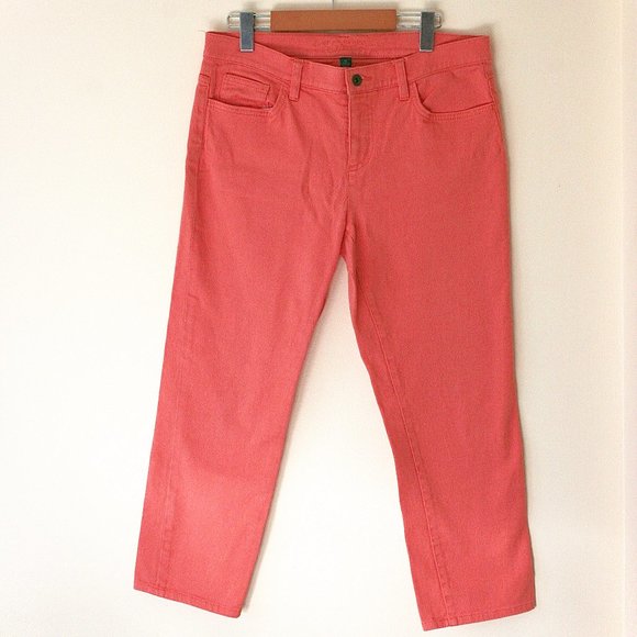 Lauren Jeans Premium Ankle Cropped Coral Jeans Mid Rise Size 10 - Picture 2 of 8